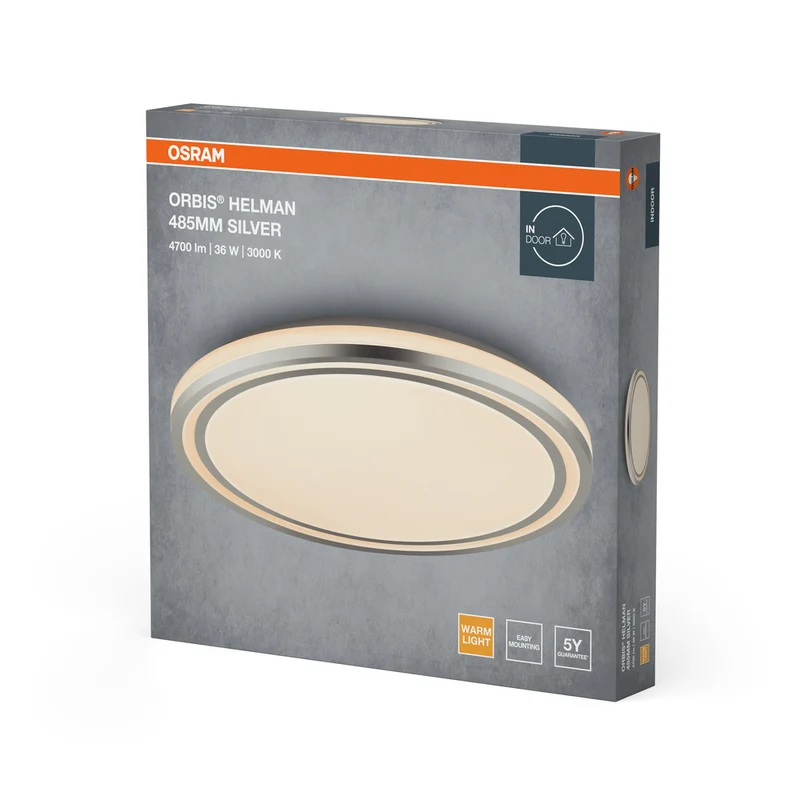 OSRAM ORBIS Helman Deckenleuchte 36W 2500lm weiß/silber
