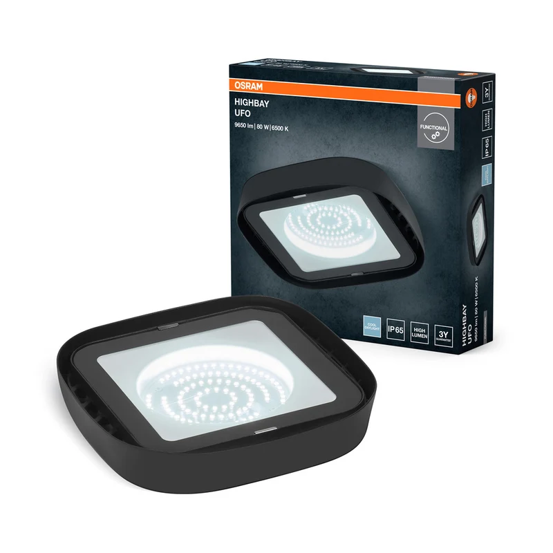 OSRAM Highbay Ufo Deckenleuchte 80W 865 IP65 schwarz