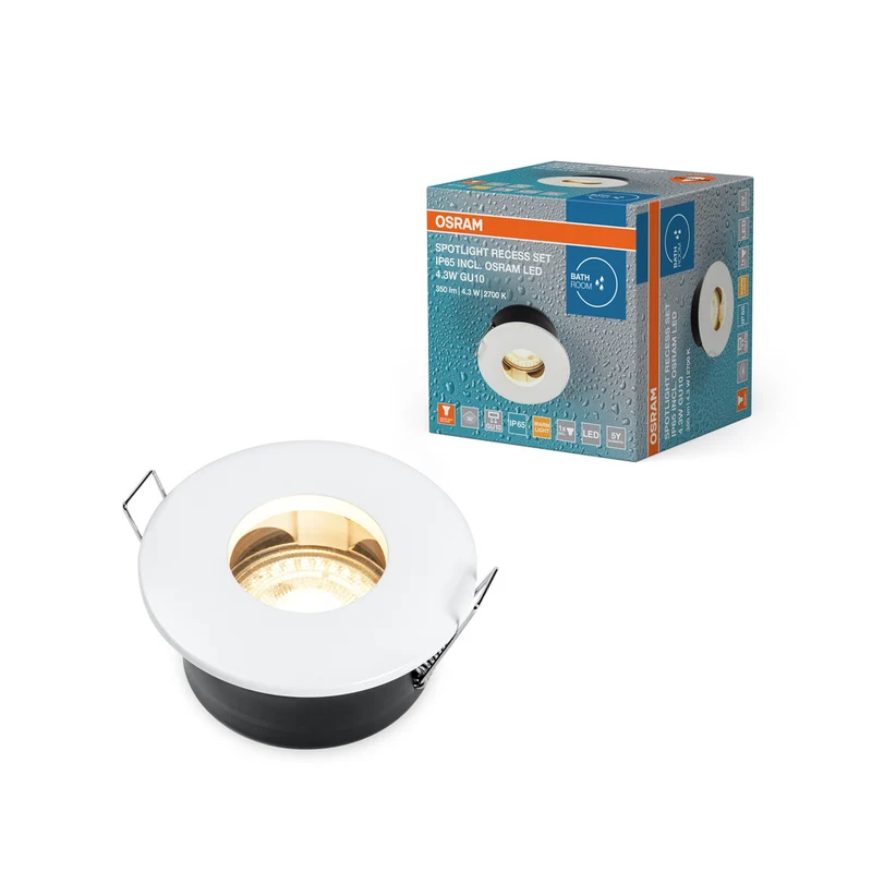 OSRAM RECESS DOWNLIGHT TWISTLOCK LED Spotlight, Ø 85mm, 4,3W / 2700K Warmweiß GU10