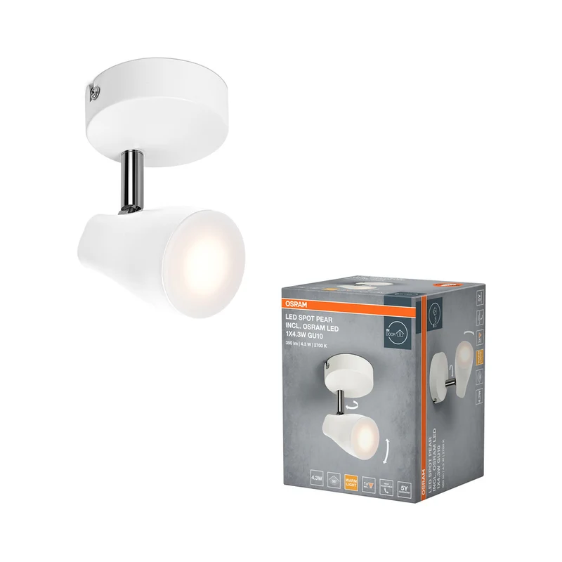 OSRAM LED SPOT PEAR Deckenanbau-Spot, ws, 4.3W, 210lm