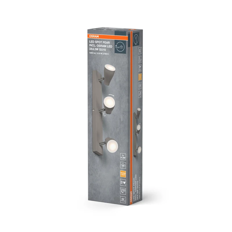 OSRAM LED SPOT PEAR Deckenanbau-Spot, gr, 12,9W, 630lm