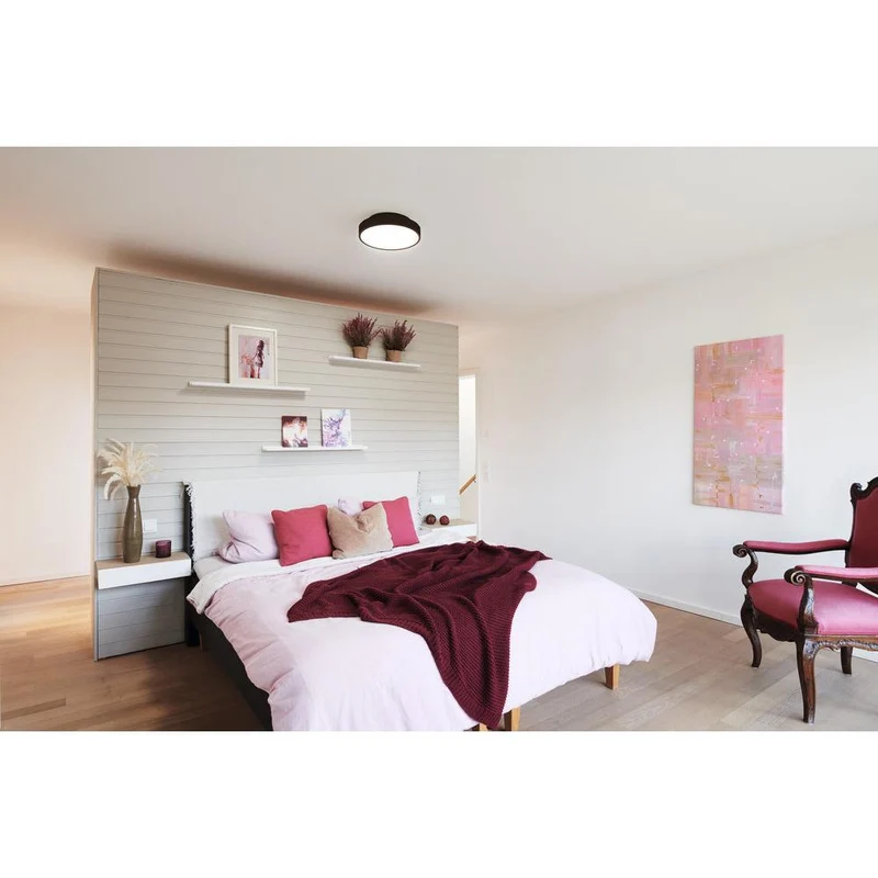OSRAM Wifi SMART+ ORBIS BACKLIGHT LED Deckenleuchte RGBW mehrfarbig 35cm Tunable Weiß 28W / 3000-6500K schwarz