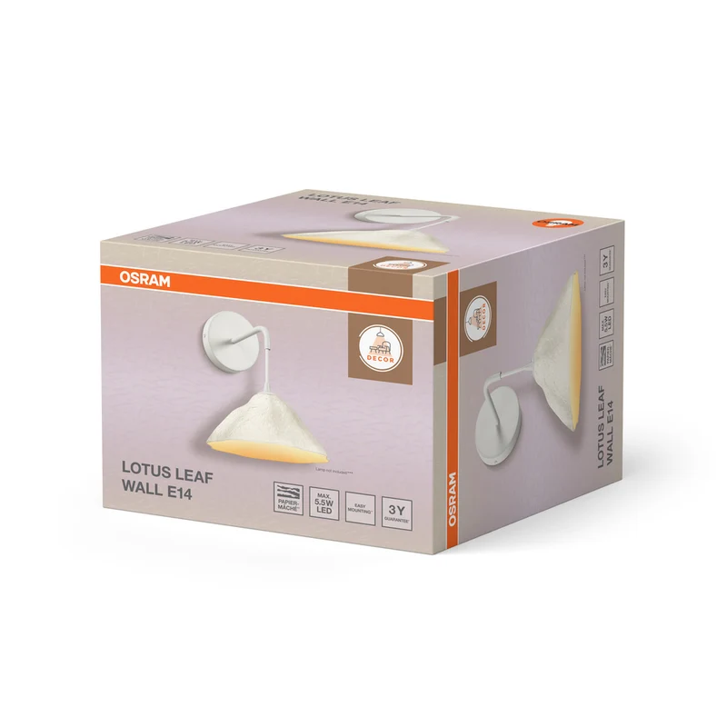 OSRAM DECOR Wandleuchte Decor Lotus Leaf weiß, E14, 219 mm