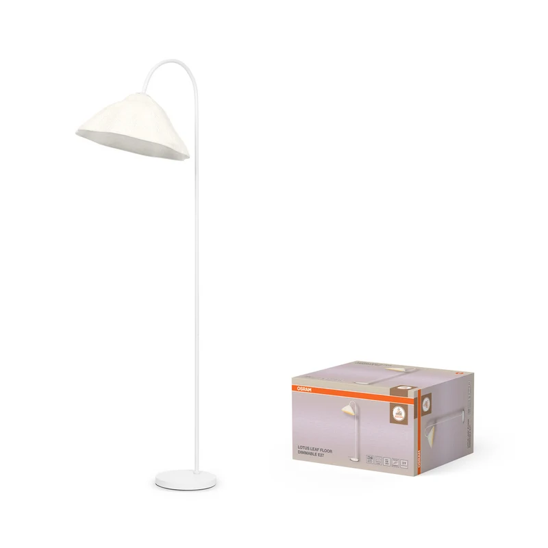 OSRAM DECOR Standleuchte Decor Lotus Leaf weiß, E27, dimmbar