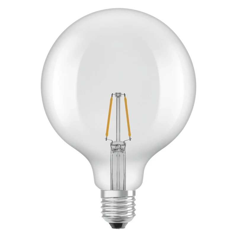 OSRAM LED-Lampen, klassische Ballform, 25 Watts Ersatz, E27, G125, 2700 Kelvin, Warm weiß, Klares Glas, single Pack