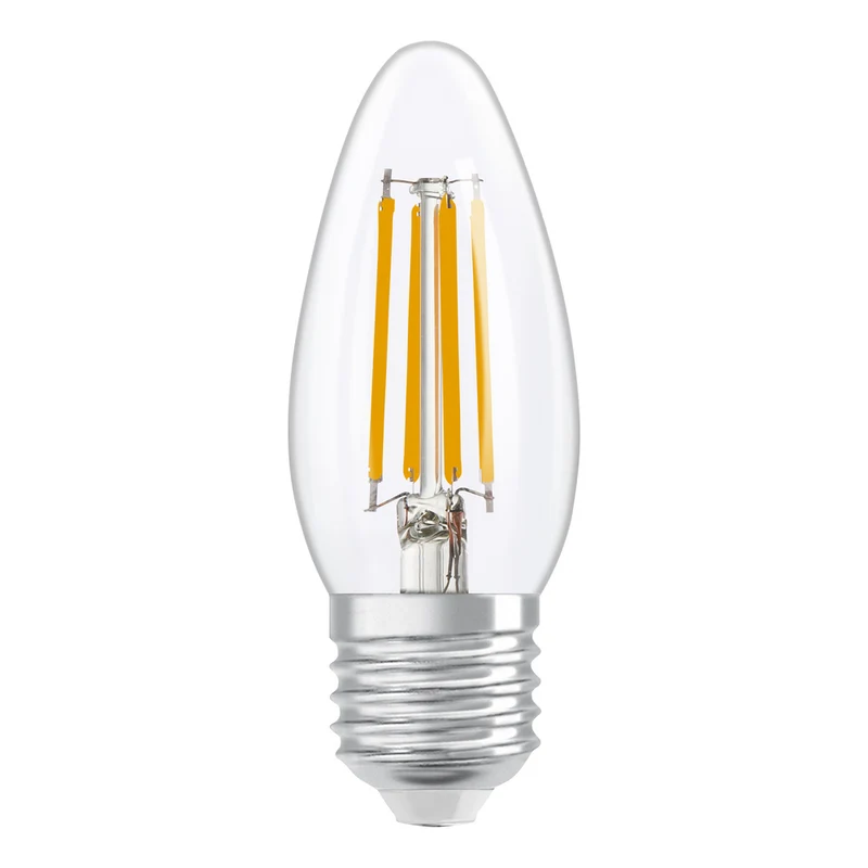 OSRAM LED Lampe LED Retrofit CLASSIC B DIM 4.8W 827 Clear E27, 470 lm, 2700 K, Warmweiß