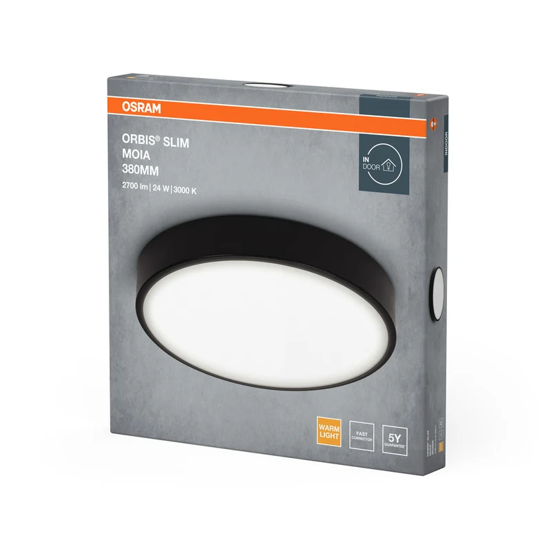 OSRAM ORBIS Slim Moia Deckenleuchte, schwarz, 24W, 2600lm