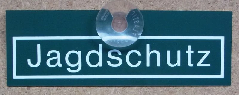Autoschild Jagdschutz