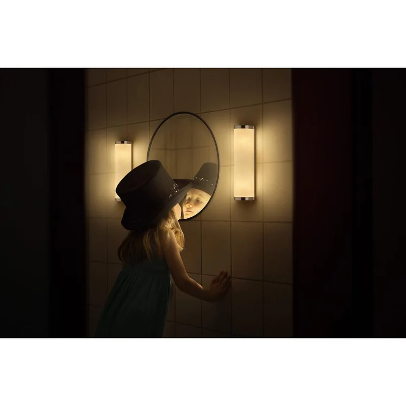 OSRAM CLASSIC CYLINDER Badezimmer-Wandleuchte 320mm, E14, silber/grau
