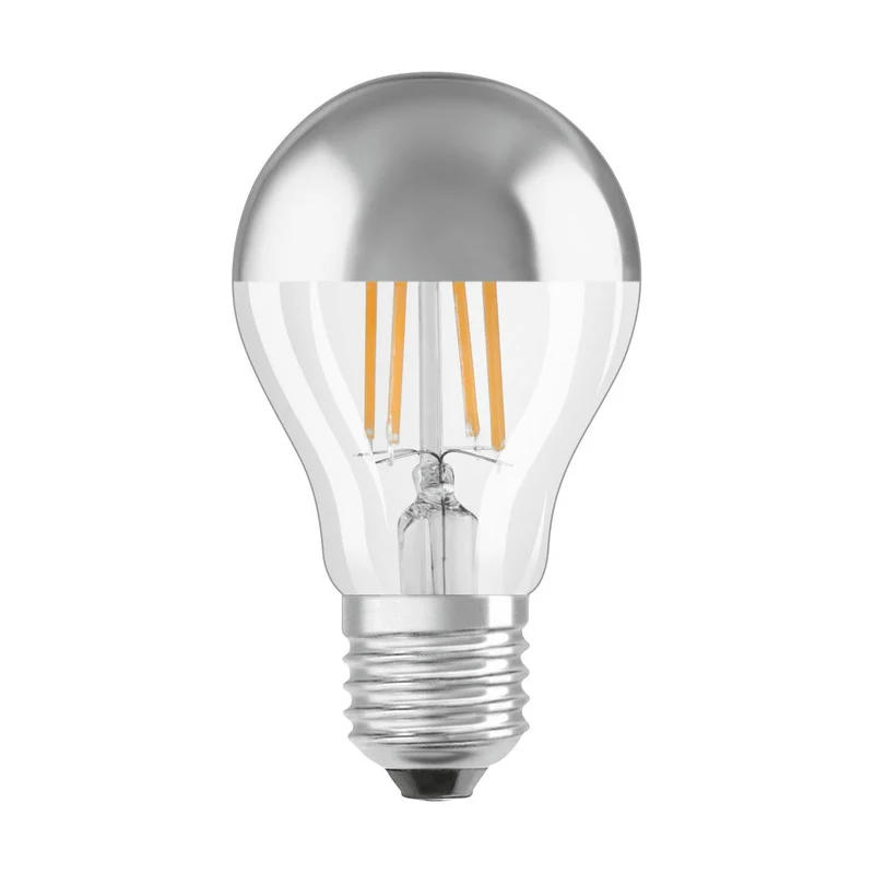 OSRAM LED Lampe LED Retrofit CLASSIC A Mirror 4W 827 Clear E27 Silver, 400 lm, 2700 K, Warmweiß