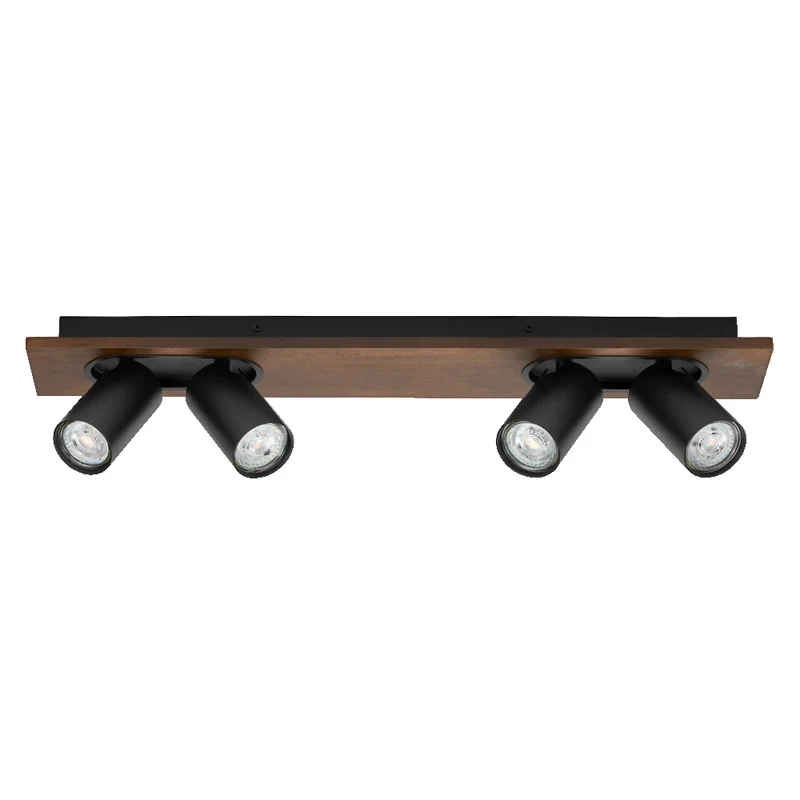 OSRAM DECOR SPOT MERCURY Deckenleuchte, 4 x 3,4W, Holzoptik schwarz
