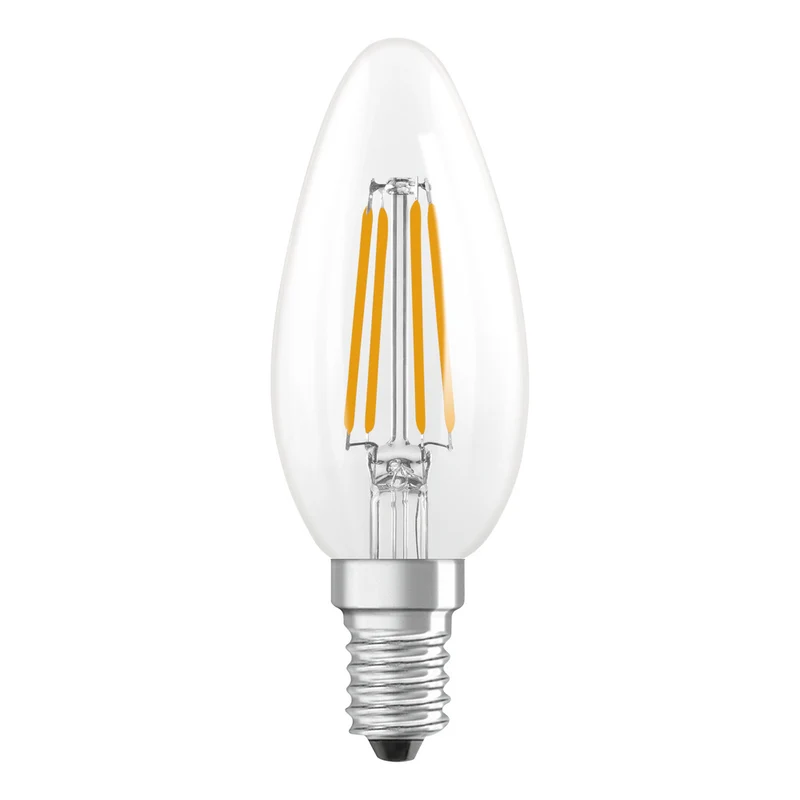 OSRAM Retrofit Classic B LED Lampe Kerzenform (ex 40W) 4W / 2700K Warmweiß E14