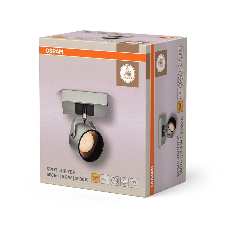 OSRAM DECOR SPOT JUPITER Wandleuchte, 5,8W, 185lm, silber