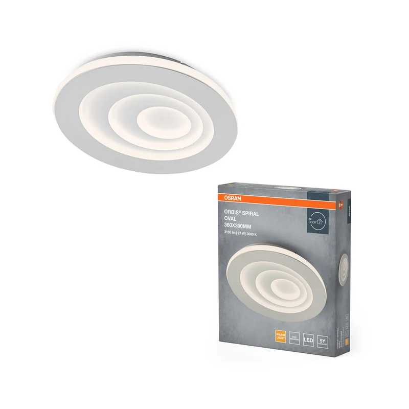 OSRAM ORBIS SPIRAL OVAL Deckenleuchte, weiß, 27W, 2400lm