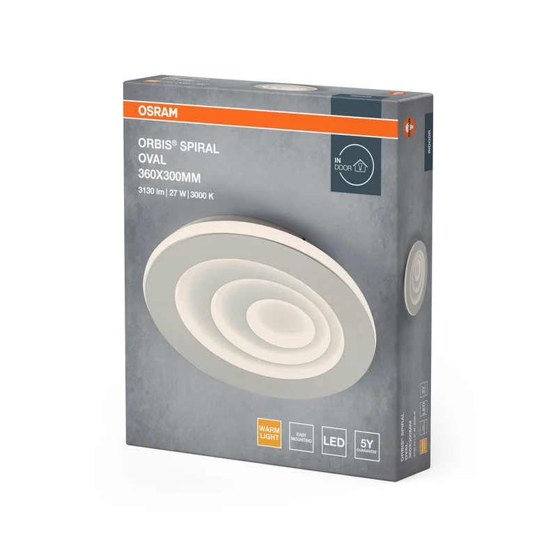 OSRAM ORBIS SPIRAL OVAL Deckenleuchte, weiß, 27W, 2400lm