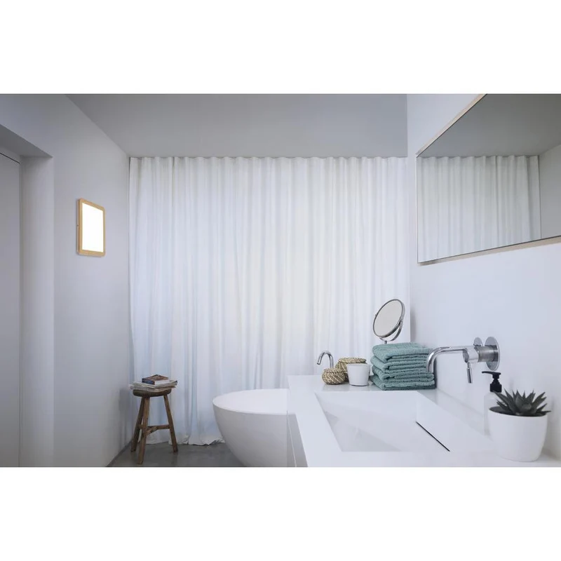 OSRAM ORBIS Disc Badezimmer Deckenleuchte 30x30cm 22W IP44 Holzdekor