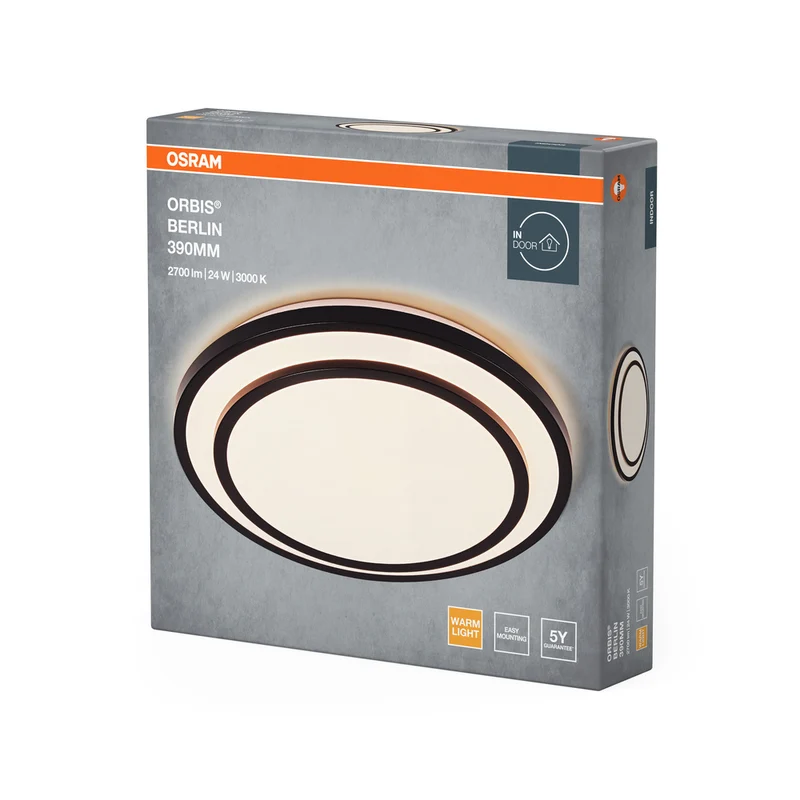 OSRAM ORBIS BERLIN Deckenleuchte, schwarz, 24W, 2700lm
