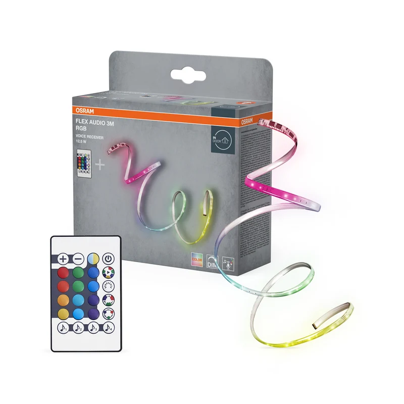 OSRAM FLEX AUDIO 3M LED-Streifen VR RC, weiß, 10W, 120lm