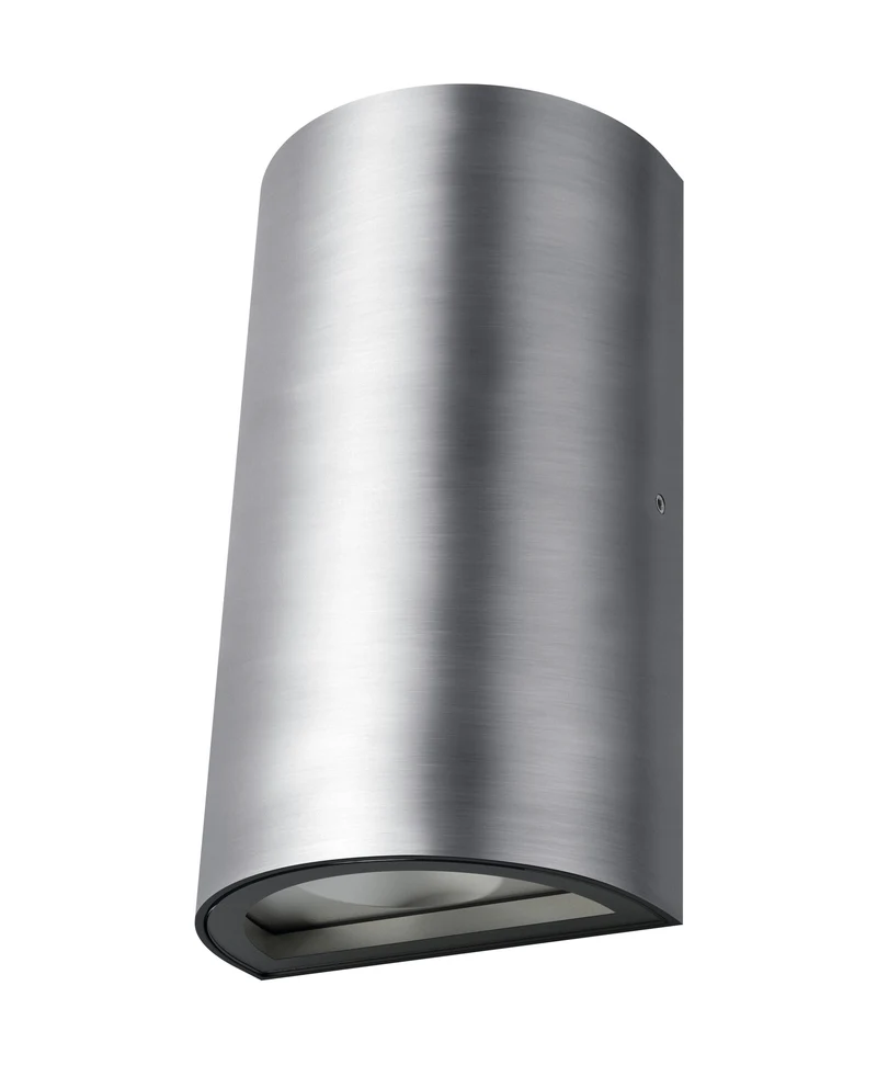 OSRAM LED Außenwandleuchte, 3000K, UpDown-Wandleuchte, 1050lm, 12W, Aluminium, IP44, IK03, breitstrahlend, mit Montagezubehör