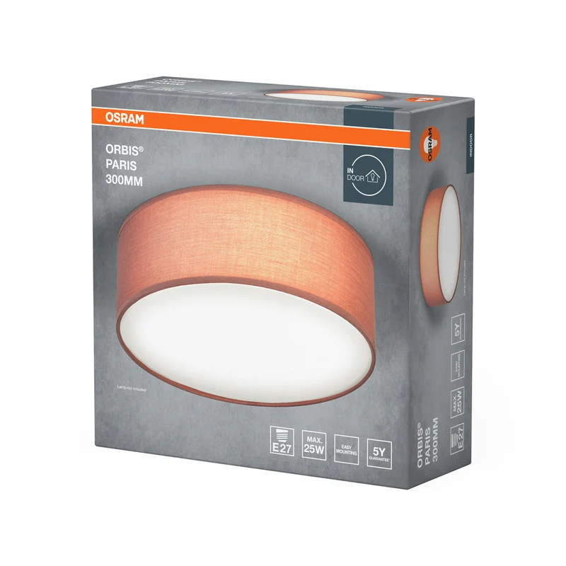 OSRAM ORBIS PARIS Deckenleuchte 300mm, braun, E27