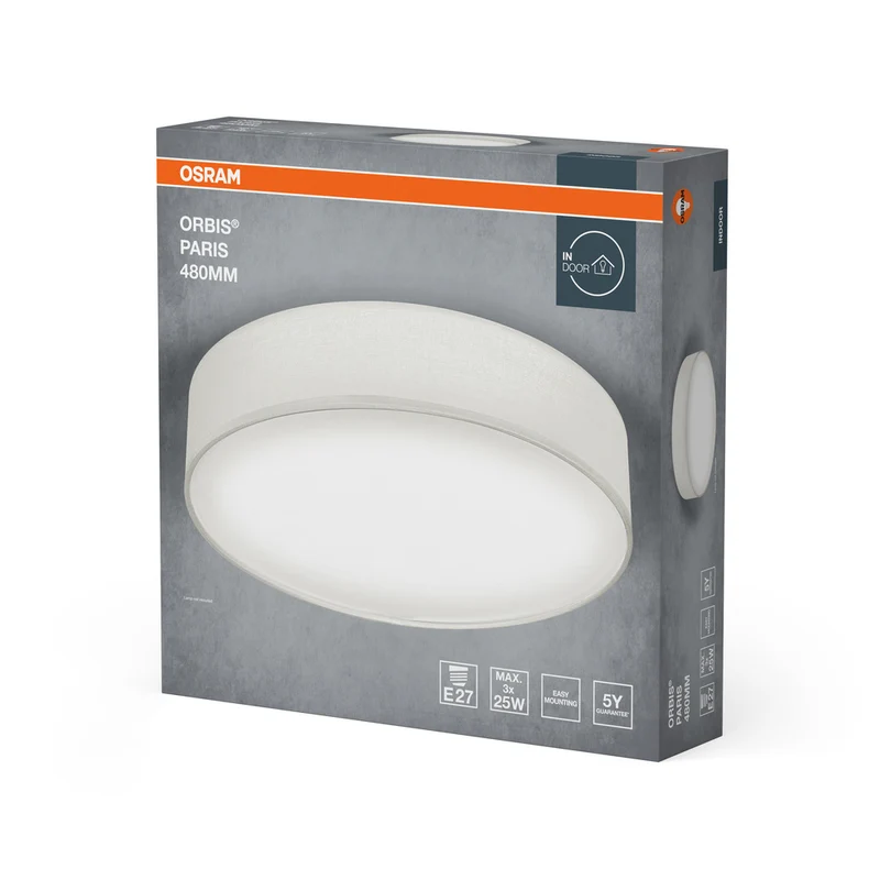 OSRAM ORBIS PARIS Deckenleuchte 480mm, weiß, 3xE27