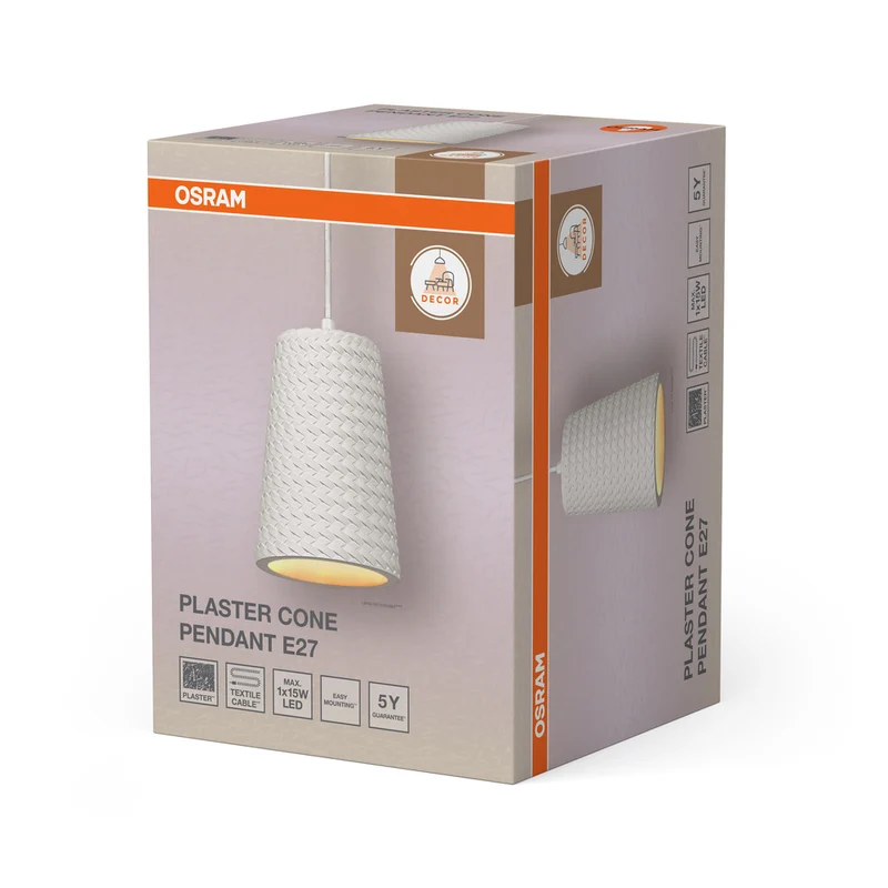 OSRAM DECOR Plaster Pendelleuchte, E27, 200 mm