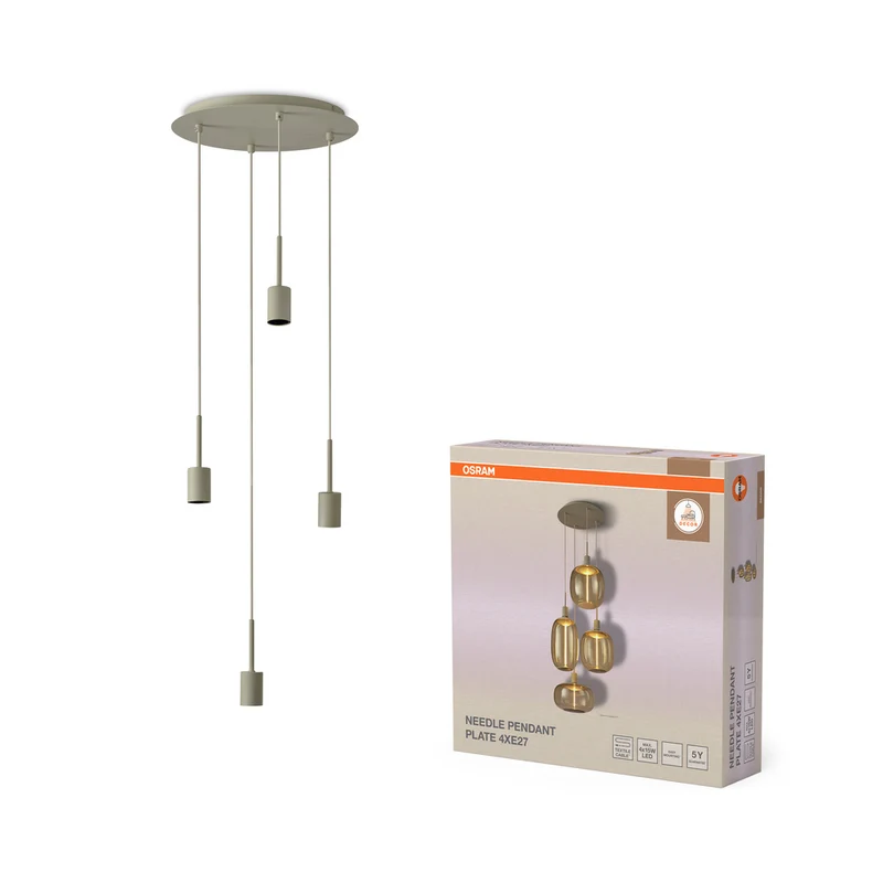 OSRAM DECOR Needle Pendelleuchte Plate Beige 4xE27