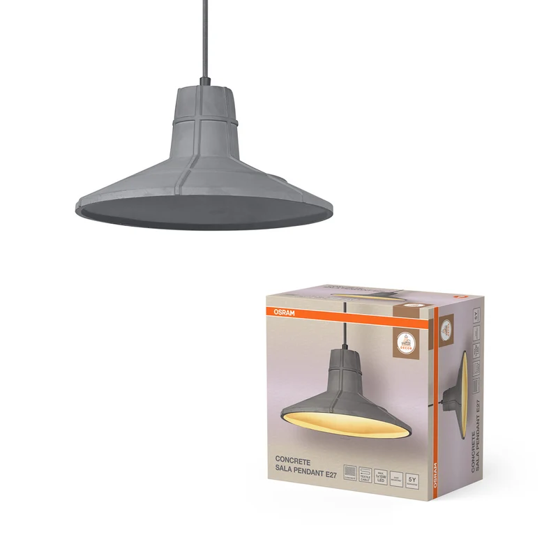 OSRAM DECOR Concrete Sala Beton-Leuchte Pendelleuchte, E27, 325 mm