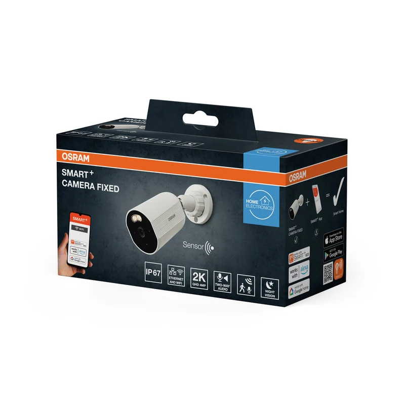 OSRAM Wifi SMART+ smarte Outdoor Überwachungskamera Weiß
