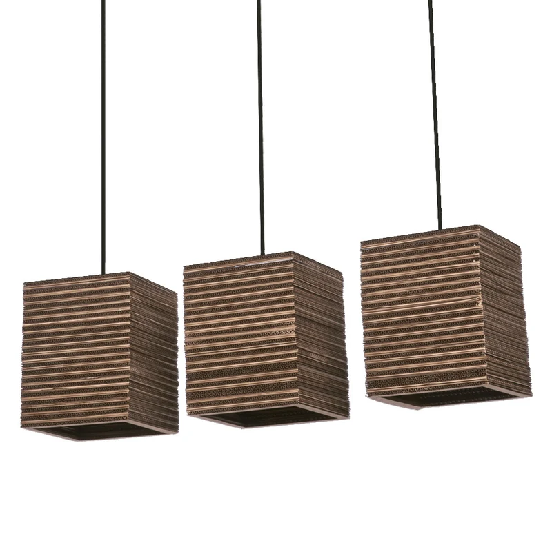OSRAM DECOR Pendelleuchte Decor Cardboard Square braun, 3xE27