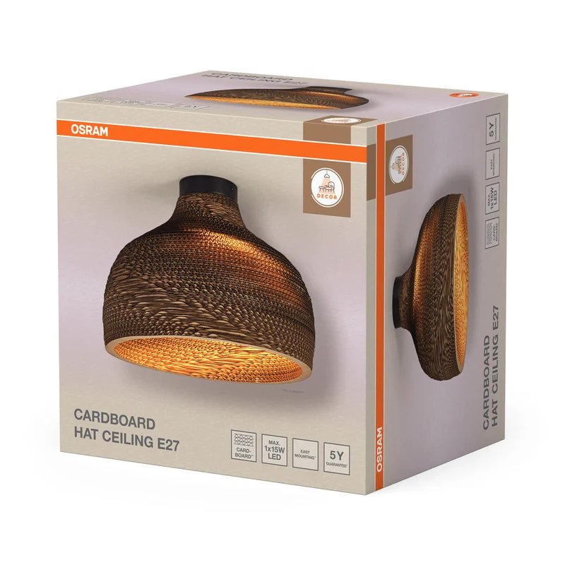 OSRAM DECOR Deckenleuchte Decor Cardboard Hat braun, E27