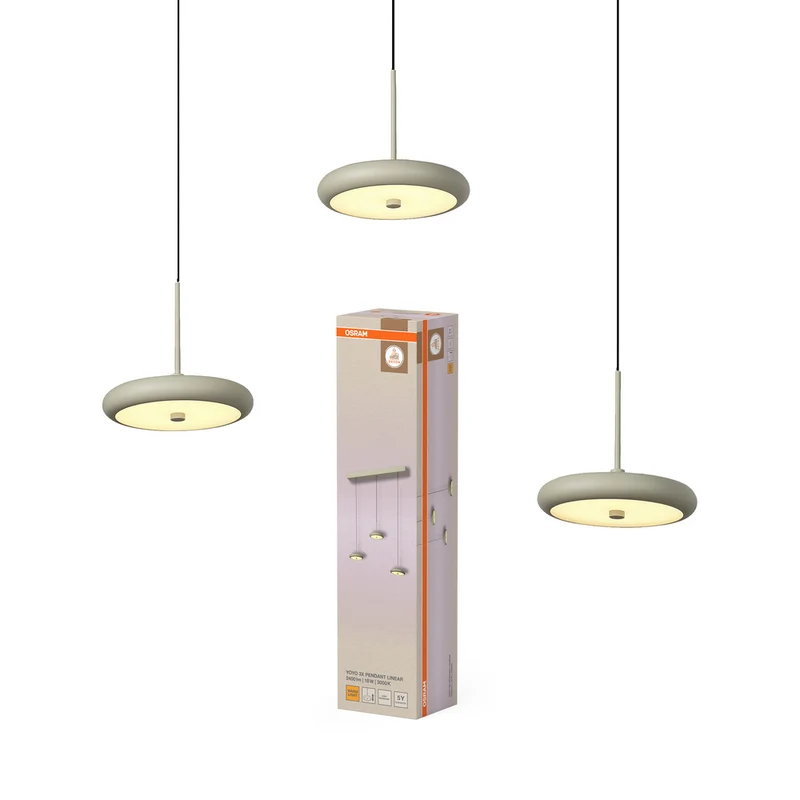 OSRAM DECOR Yoyo Pendelleuchte mit 3 Pendeln 18W Beige