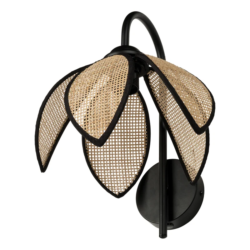 OSRAM DECOR Rattan Lotus Wandleuchte E27 Braun