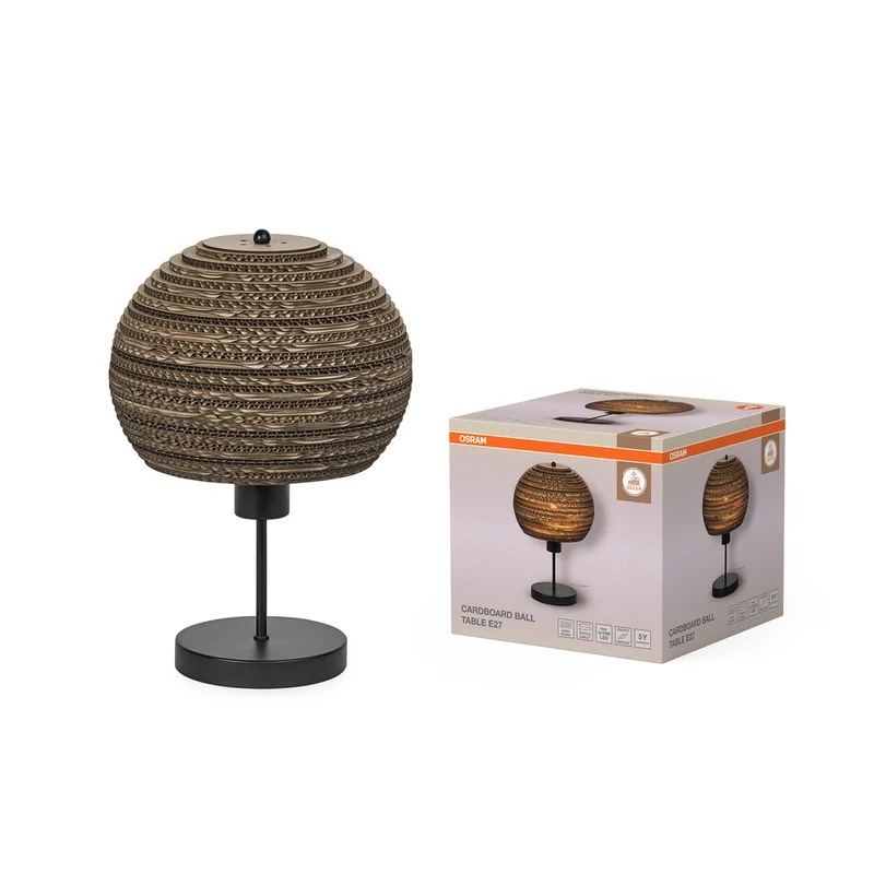 OSRAM DECOR Tischleuchte Decor Cardboard Ball braun, E27