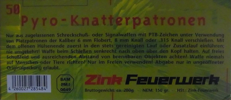 Pyro Knatterpatronen