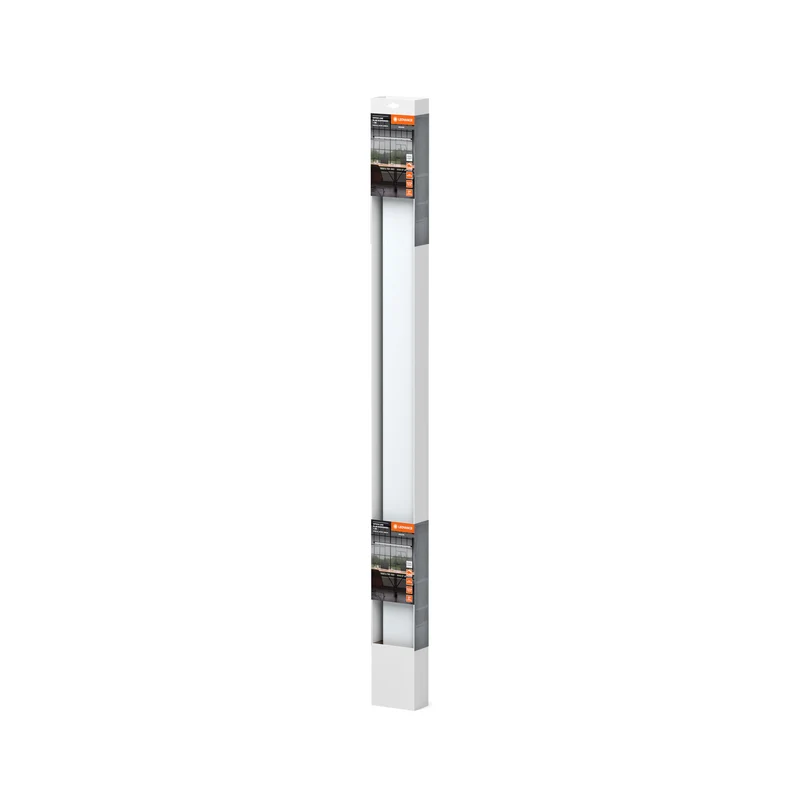 LEDVANCE Office Line Slab, flache Bürodeckenleuchte, 1. 2 m, 40 W, 4100 lm, 4000 K, 840 kaltweiß, 3-stufig dimmbar, schwarzes Aluminium, IP20