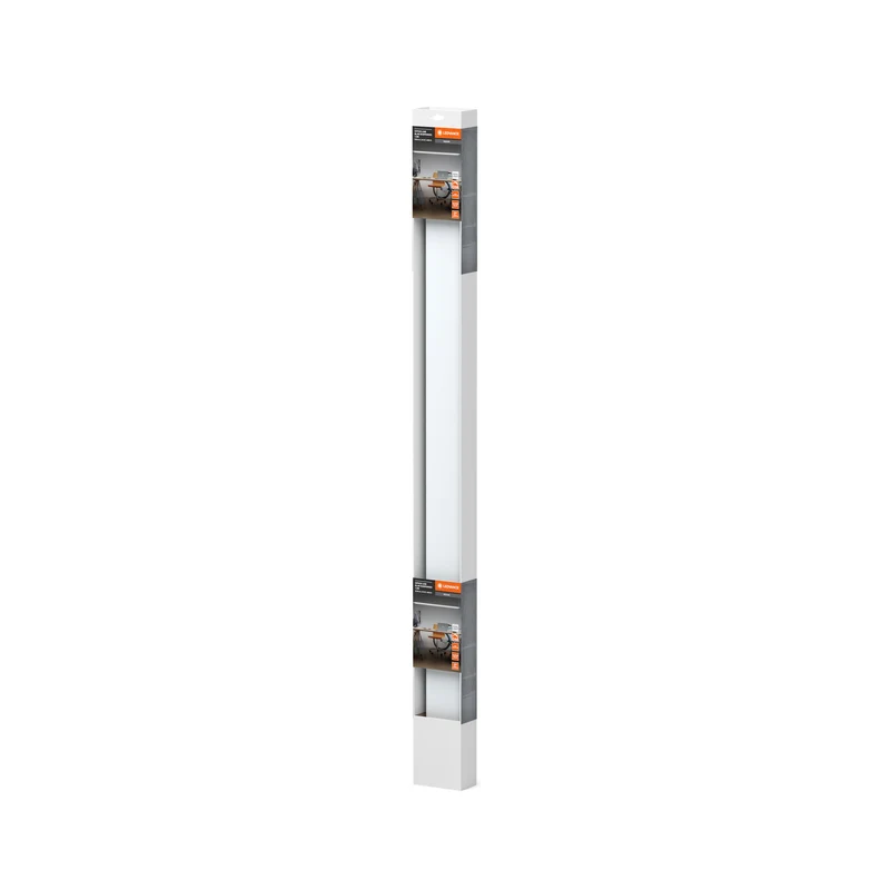 LEDVANCE Office Line Slab, flache Bürodeckenleuchte, 1. 2 m, 40 W, 4400 lm, 4000 K, 840 kaltweiß, 3-stufig dimmbar, weißes Aluminium IP 20