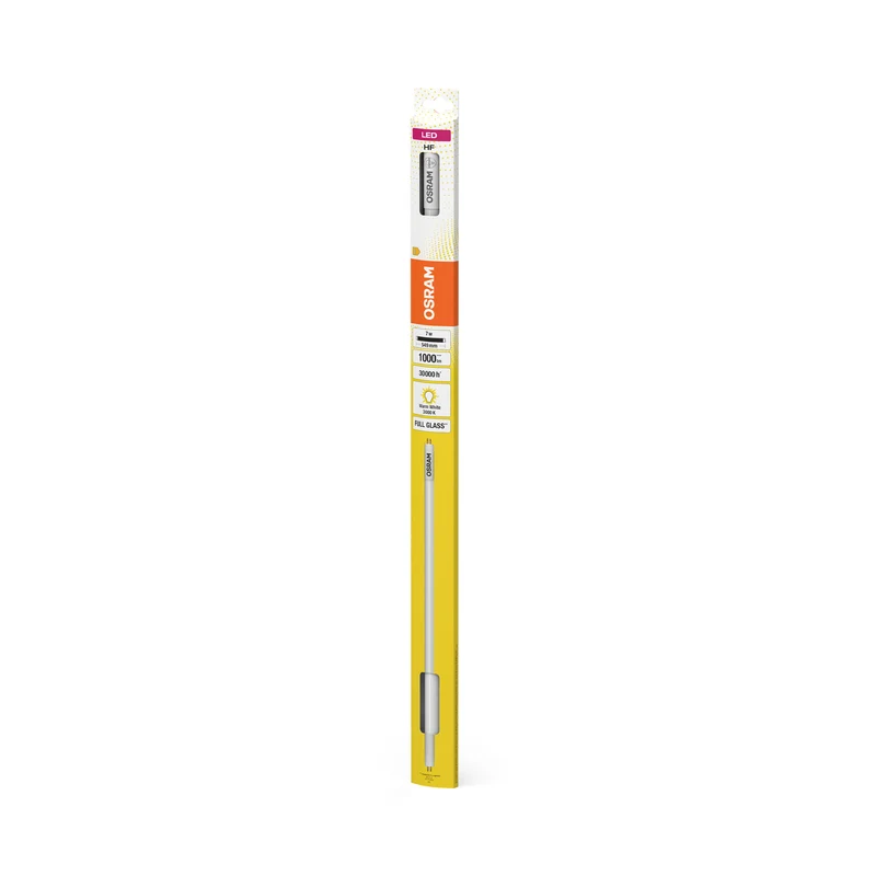 OSRAM LED TUBE T5 HF in Röhre, zweiseitig gesockelt-Form, Leuchtmittel, Bleifreies Glas, Matt, 7 W, (ex 14 W), 900 lm, Warmweiß, 3000 K, 30000 h, CRI 80
