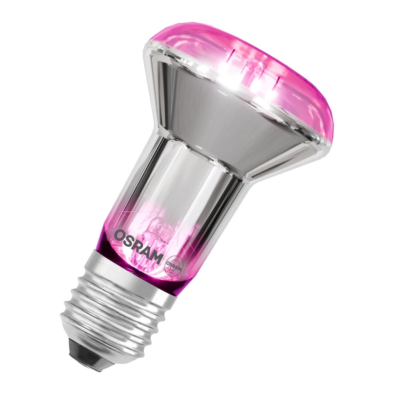 OSRAM LED STAR GROW SPOT LAMP in R63-Form, LED-Lampe, Bleifreies Glas, 7,5 W, (ex 15 W), 140 lm, Warmweiß, 1300 K, CRI not relevant, Pflanzlicht