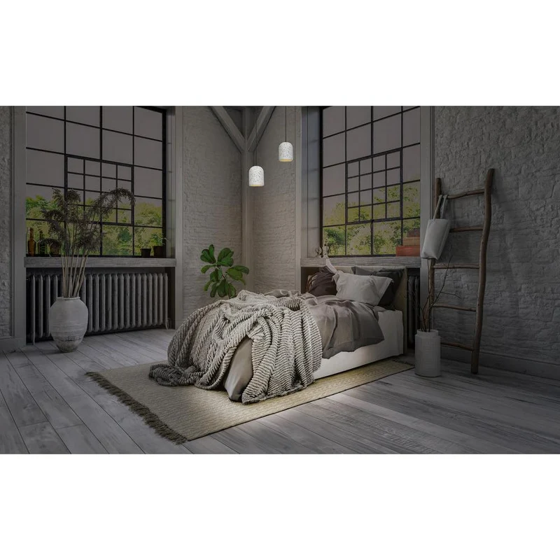 LEDVANCE Decor Pill dekorative Pendelleuchte mit pillenförmigem Lampenschirm, 150mm, mit E27 Fassung, aus weißem Terrazzo, IP20