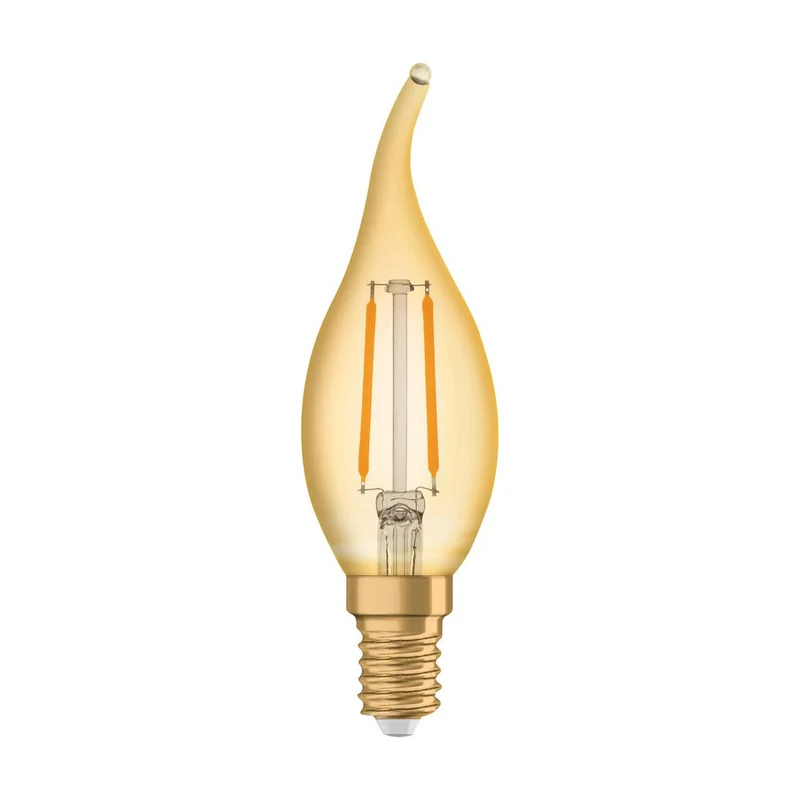 OSRAM VINTAGE 1906® LED Lampe LED CLASSIC B 1.5W 824 Gold E14 BA-Form, 120 lm, 2400 K, Warm Comfort Light