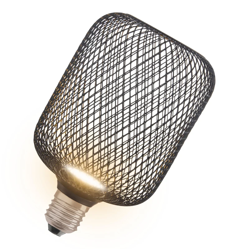 OSRAM DECOR LED Flatlampe Lampe Schwarz, 3.5W, Frosted, 100mm , Warmweiß , E27