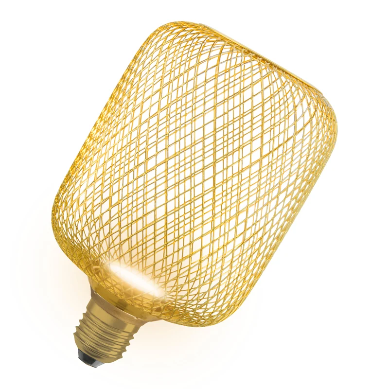 OSRAM DECOR LED Flatlampe Lampe Gold, 3.5W, 300lm, Frosted, 100mm , Warmweiß , E27
