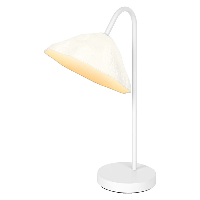 LEDVANCE Tischleuchte Decor Lotus Leaf weiß aus Metall und Pappmaschee, E14, dimmbar, 219 mm Länge, langlebig durch austauschbare Lichtquelle, einfache Montage