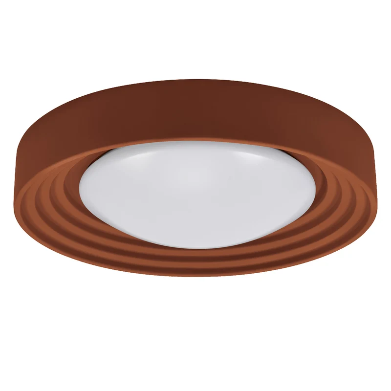 LEDVANCE ORBIS Concrete, braune Beton-Deckenleuchte mit LED, 24. 5W, 1800lm, 3000K freundliches Warmweiß, durch Klicken in 3-Stufen dimmbar, 500mm Durchmesser, IP20 Schutz, für Badezimmer geeignet