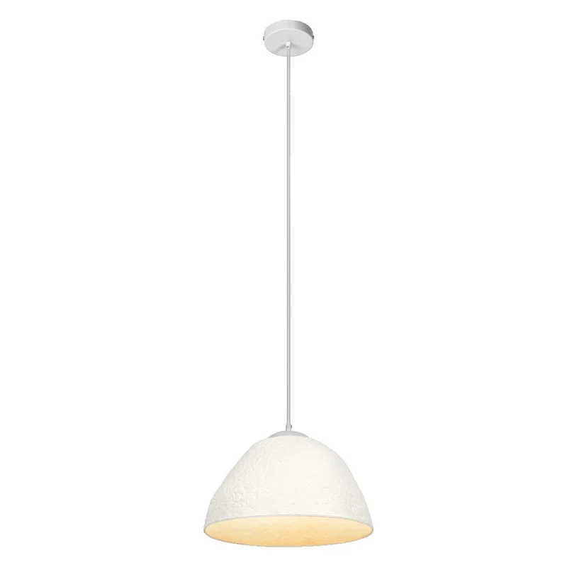 LEDVANCE Pendelleuchte Decor Camel Bell weiß aus Metall und Pappmaschee, E27, 375 mm Durchmesser, langlebig durch austauschbare Lichtquelle, einfache Montage
