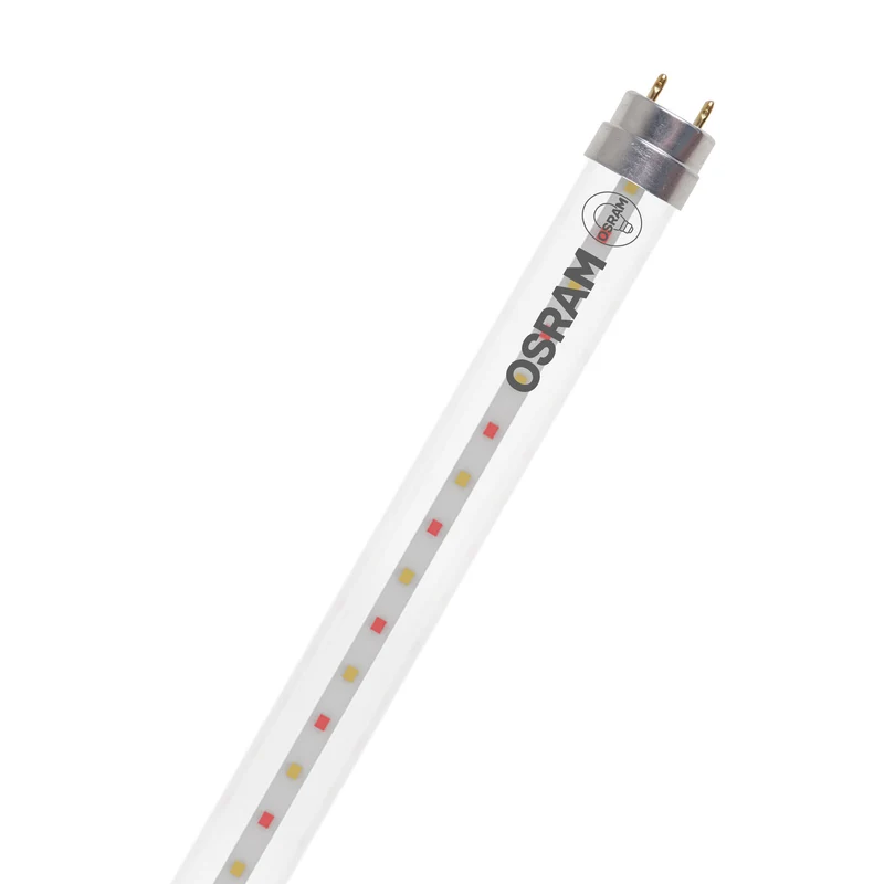 OSRAM LED TUBE T8 EM FLUORA , LED-Röhre, Bleifreies Glas, Klar, 6,6 W, (ex 18 W), 450 lm, Warmweiß, 2500 K, 30000 h, CRI 80, Pflanzlicht