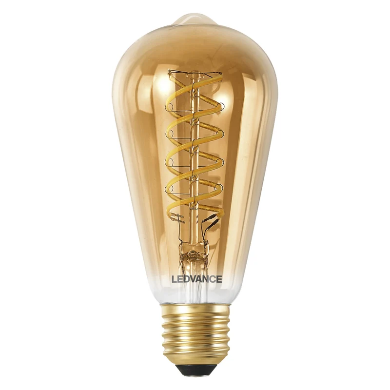 LEDVANCE Smart+ WiFi Filament Edison Tunable White 2200K in Edison-Form-Form, LED-Lampe, Bleifreies Glas, Gold, 8 W, (ex 50 W), 600 lm, Lichtfarbe variabel, Wifi, Dimmbar