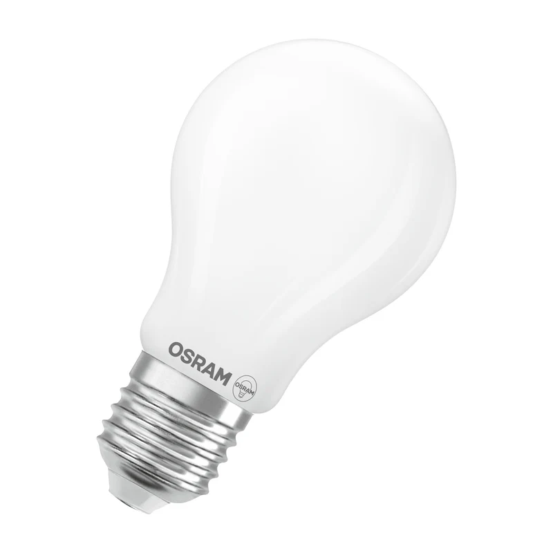 OSRAM LED LAMPS ENERGY CLASS A ENERGY EFFICIENCY FILAMENT CLASSIC A in A-Form, LED-Lampe, Bleifreies Glas, Matt, 3,8 W, 806 lm, Kaltweiß, Energieeffizienzklasse: A, 2er