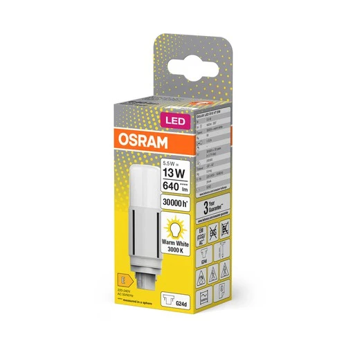OSRAM DULUX LED-Lampe D13 VT EM, 5,5W, 640lm, 3000K , Warmweiß